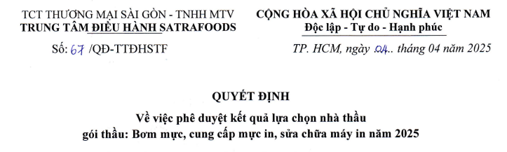 Công bố thông tin - Satra