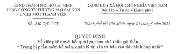 Công bố thông tin - Satra