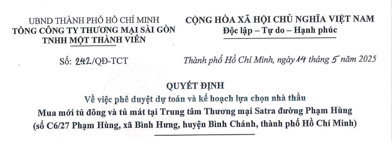 Công bố thông tin - Satra