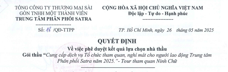 Công bố thông tin - Satra