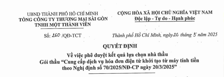 Công bố thông tin - Satra