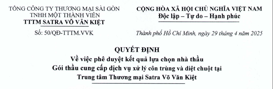 Công bố thông tin - Satra