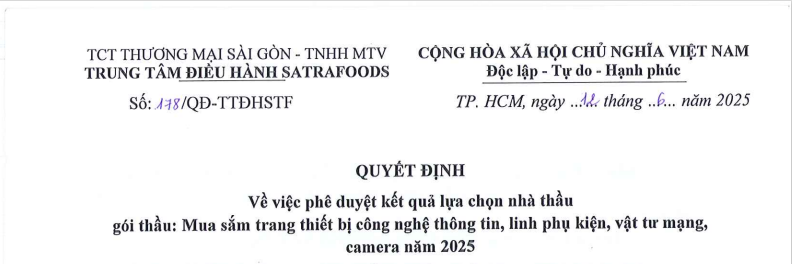 Công bố thông tin - Satra