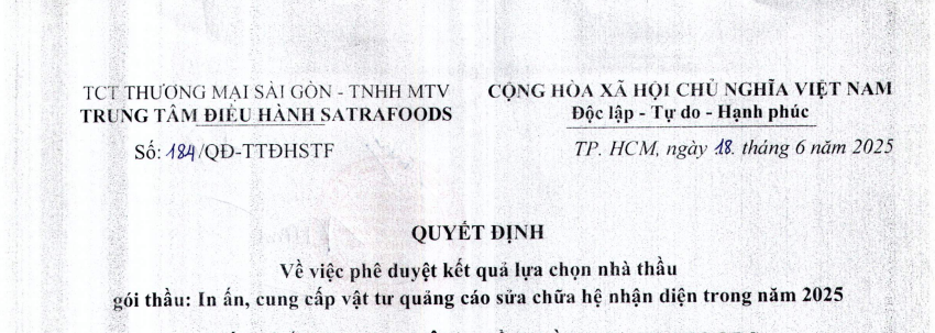 Công bố thông tin - Satra