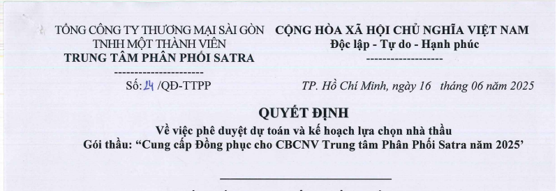 Công bố thông tin - Satra