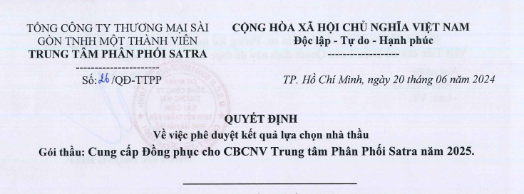 Công bố thông tin - Satra