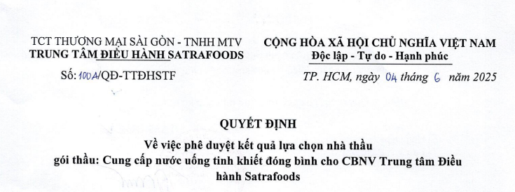 Công bố thông tin - Satra