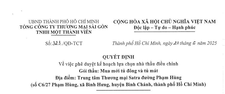 Công bố thông tin - Satra