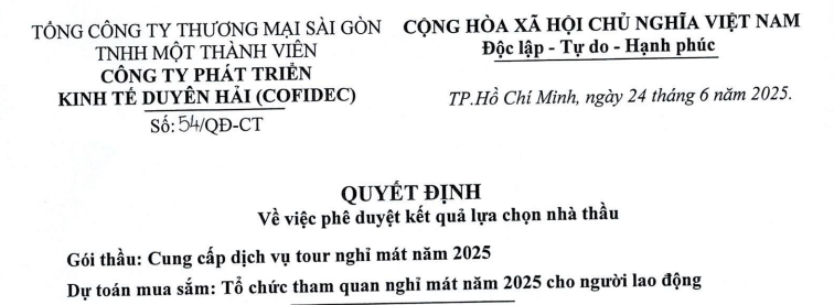 Công bố thông tin - Satra