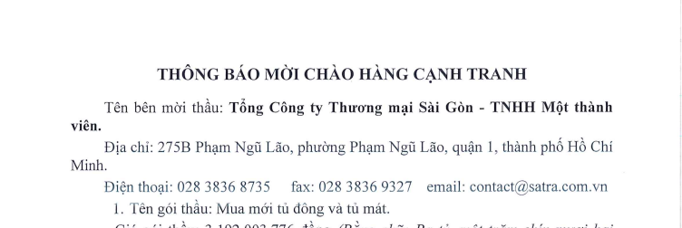 Công bố thông tin - Satra