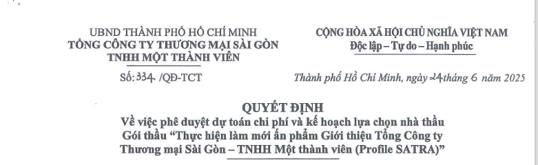 Công bố thông tin - Satra