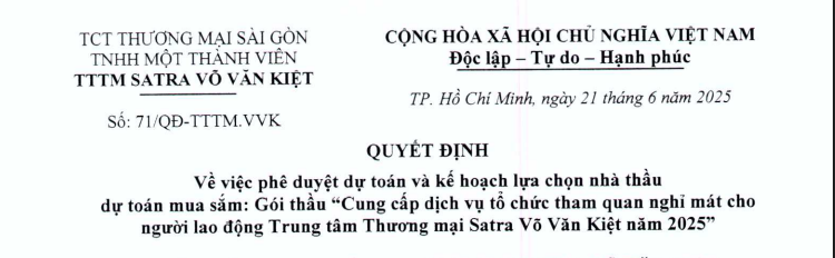 Công bố thông tin - Satra