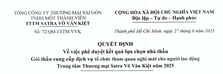 Công bố thông tin - Satra