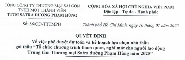 Công bố thông tin - Satra