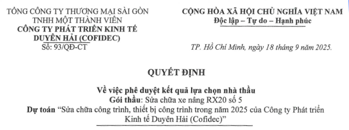 Công bố thông tin - Satra
