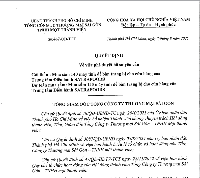 Công bố thông tin - Satra