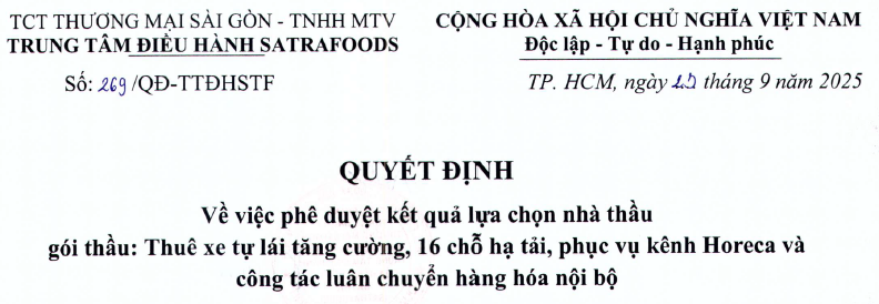 Công bố thông tin - Satra