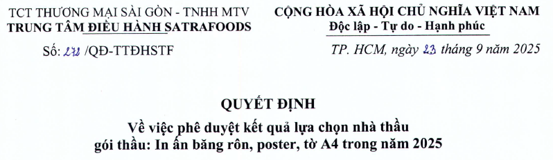 Công bố thông tin - Satra