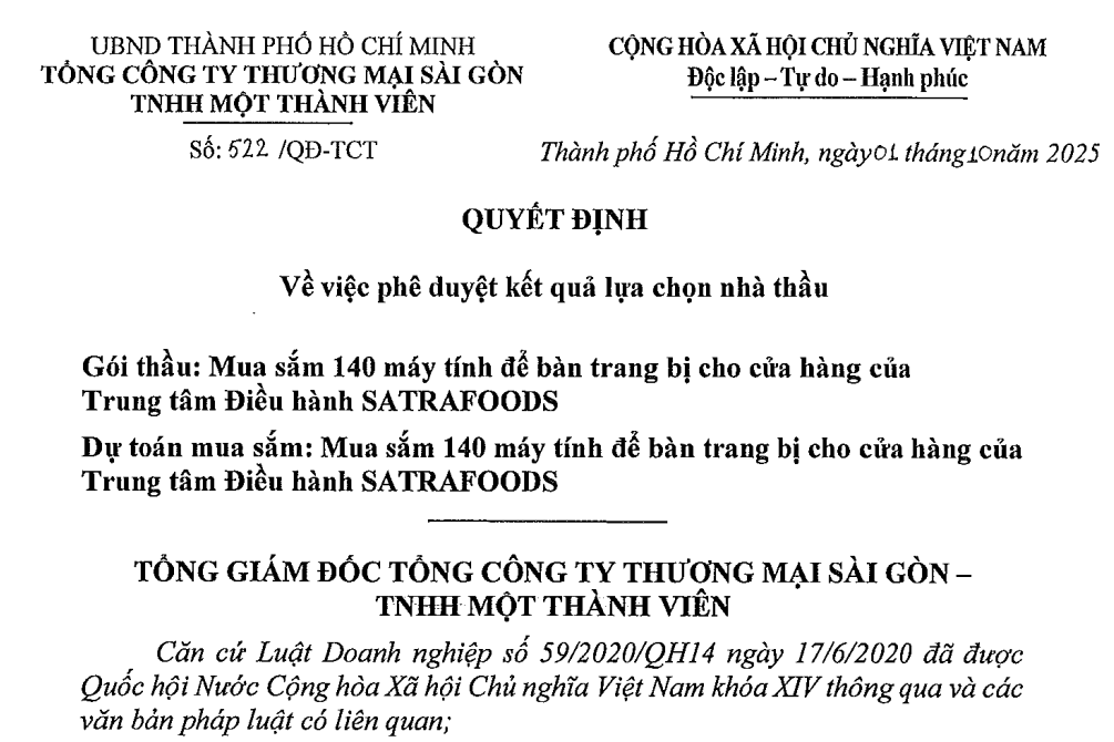 Công bố thông tin - Satra