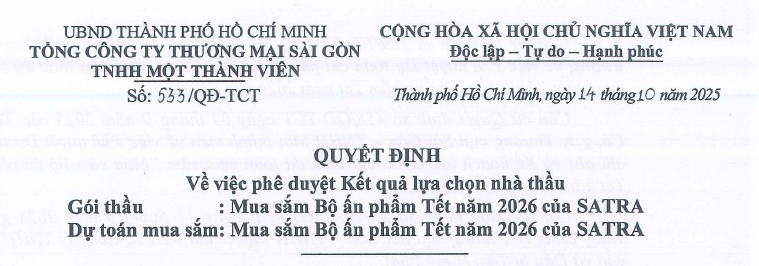 Công bố thông tin - Satra
