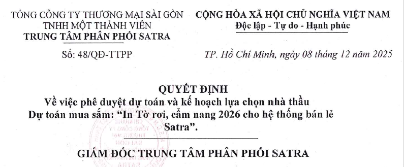 Công bố thông tin - Satra