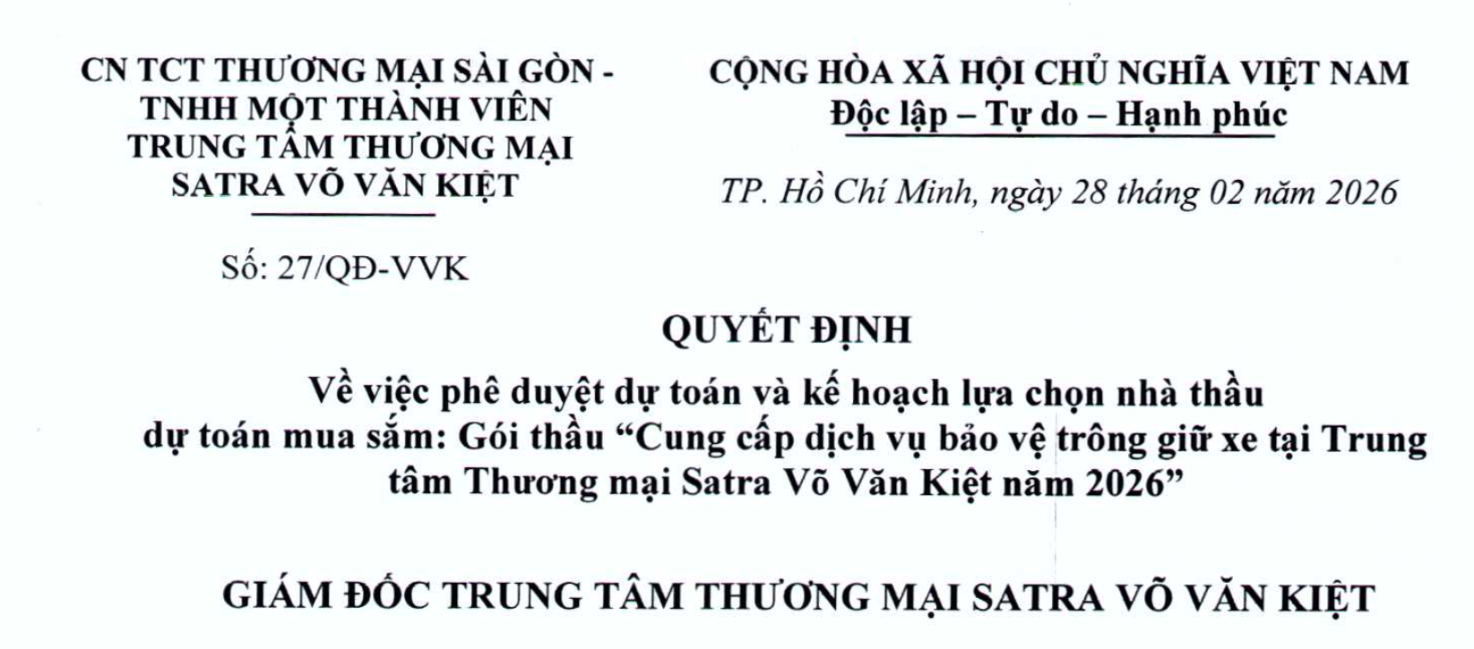 Tổng Công ty Thương mại Sài Gòn – TNHH Một thành viên thông báo tuyển dụng nhân sự - Satra