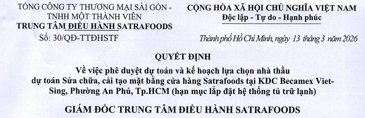 Công bố thông tin - Satra