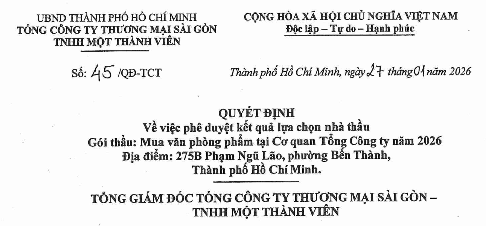 Công bố thông tin - Satra